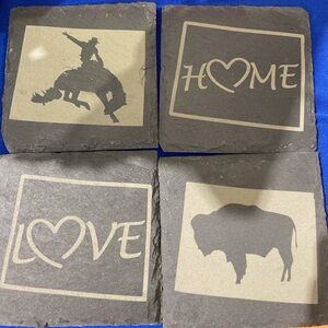 Wyoming Slate Coaster set of 4